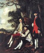 Thomas Gainsborough Peter Darnell Muilman Charles Crokatt and William Keable in a Landscape oil painting reproduction